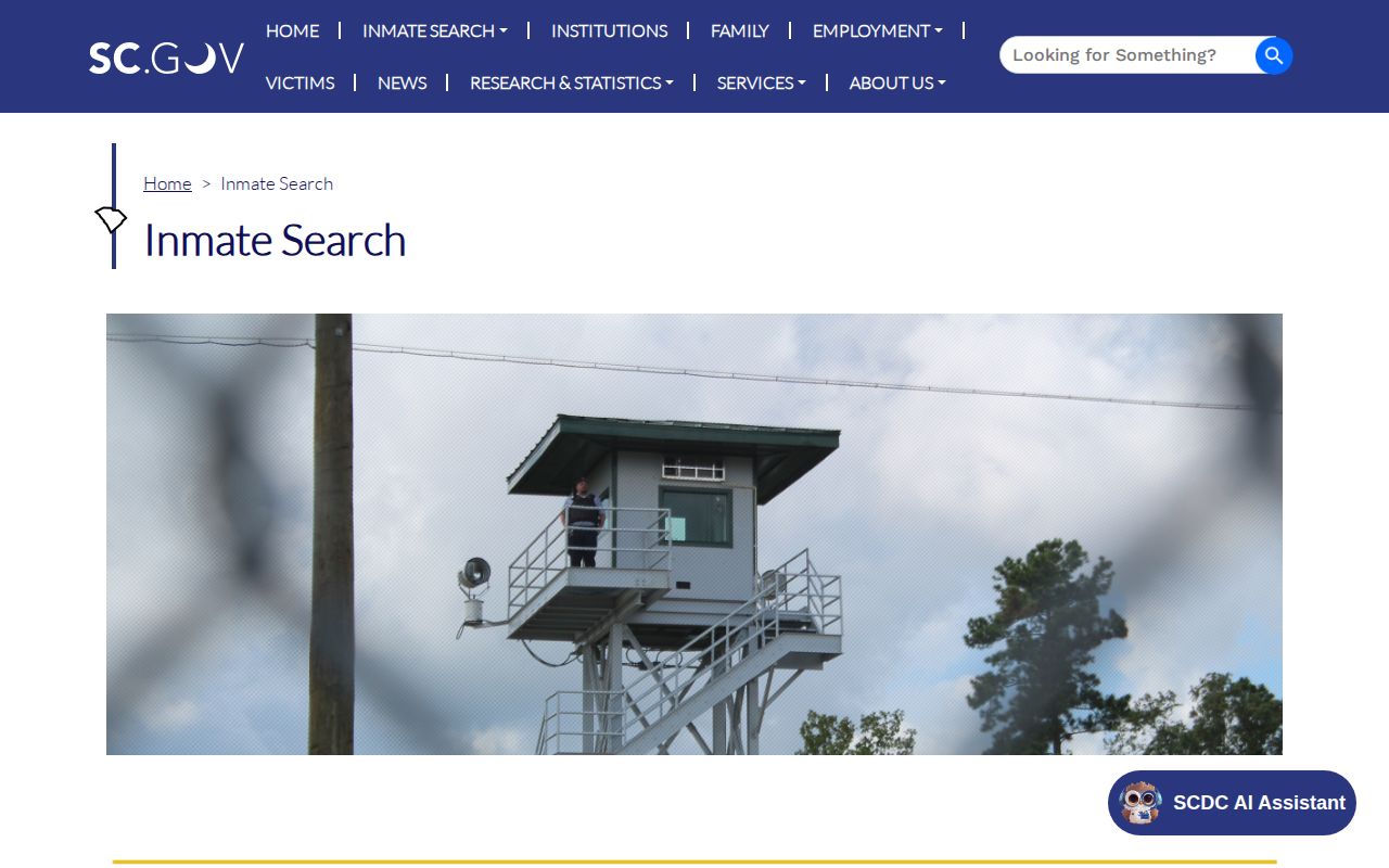 SCDC current-custody disclaimer for York County release date verification